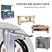 6 Inch Caster Wheels 3000lbs,Casters Set of 4 Heavy Duty with Dual Locking,Polyurethane No Noise Wheels Swivel Casters for Cart, Workbench and Furniture(Free Screws & Spanners)