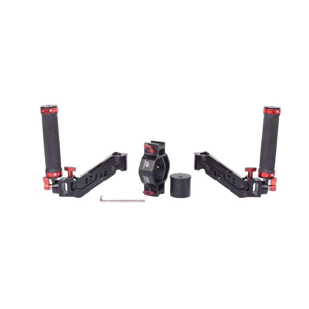 DF DIGITALFOTO ARES Z Axis Spring Dual Handle, elastyczny tłumiący odłączany podwójny uchwyt gimbala, kompatybilny z ZHIYUN Crane 2 MOZA FEIYU DJI Ronin S/S2/RS3/RS3 Pro 3 Axis Gimbal