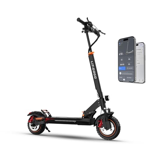 Patinete eléctrico eléctrico para adultos, velocidad máxima de 20 km/h, alcance de 40 km, suspensión delantera y trasera, plegable, IPX5