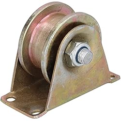 Polea guía, mayor resistencia a la carga Rueda de ranura Material de acero de calidad Baja fricción para cable Rueda guía para puertas corredizas