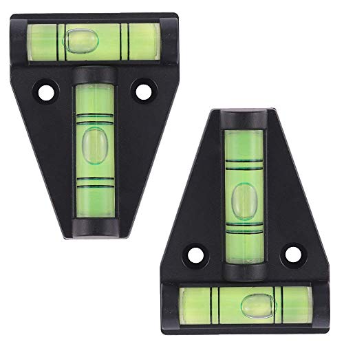 TiooDre Niveau à bulle mini, 2 x forme de T bidirectionnelle, niveau à bulle à bulle Mini niveleur pour la mesure de profession et de bricolage, camping-car campeur Cover