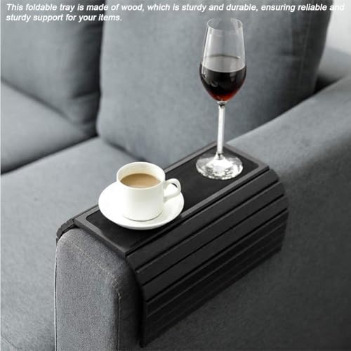 Bandeja para Reposabrazos Sanfly: evite caídas con este protector de sofá de madera antideslizante 7