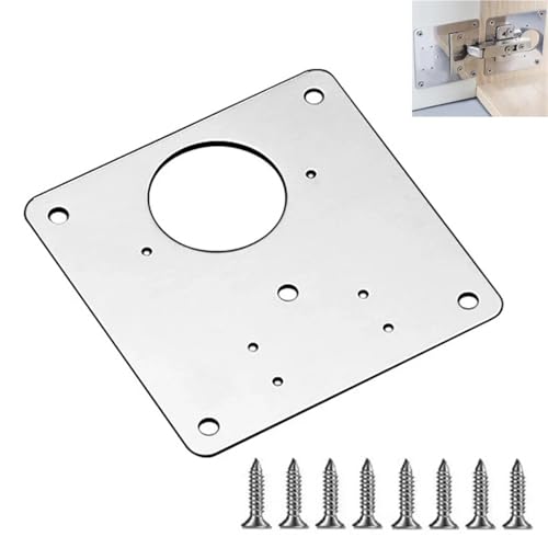 Plaque de réparation pour charnières en acier inoxydable durable - 3