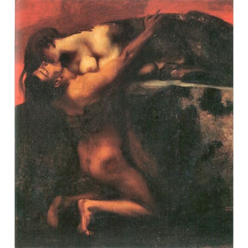 Impression sur toile Le baiser du sphinx par Franz von Stuck ARTICULOZY en format 76x101 cm