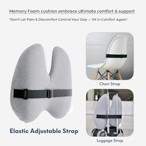 Image of SeatCushion for Tailbone & BackSupport for Chair -Sitting Cushion Back, Sciatica Back Support and Seat Cushion for Office & Home Chair (Ultimate Pro Back Support)