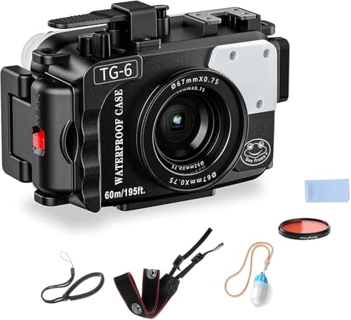 Amazon | Sea frogs TG6防水ハウジングケース TG-6カメラ用 60m/195