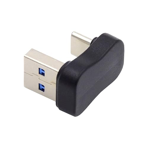 Vista 19 de chenyang USB 3.0/3.1 Conector USB C a USB 3.0 Datos 10Gbps Adaptador de carga 180 grados en forma de U en ángulo hacia abajo