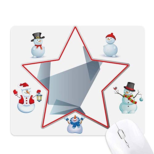 Tapis de souris géométrique bonhomme de neige pour décor de Noël