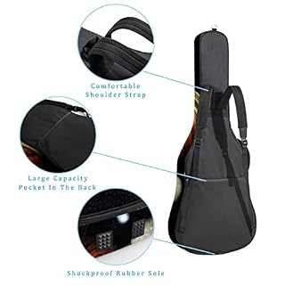 Housse de transport étanche pour guitare avec bandoulière réglable pour Halloween, fête, citrouille, Multicolore 03., 42… - Les Beatles, Paul McCartney, John Lennon, RIngo Starr, George Harrison Housse de transport étanche pour guitare avec bandoulière réglable pour Halloween, fête, citrouille, Multicolore 03., 42… – Image 3