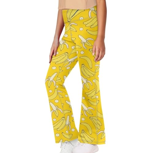 Image of Girls Flare Leggings Cute Bell Bottoms for Teen Girls Wide Leg Sweatpants for 5-14 T