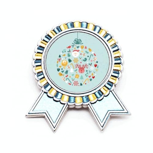 Broche cercle de Noël en métal pour sublimer vos tenues de réveillon