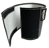 Xinhan (Silver,Black) Aluminum and Fiberglasss Heat Shielding Universal Starter Heat Shield 7 X 24in and 5.5 x 17in Wrap Self Attaching (Black, 5.5IN x 17IN)