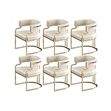 XINDAR Dining Chair, Faux Leather Dining Chairs Glam Style Open Back Armless Chair for Dining Room (