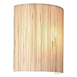 National Lighting Lucius Wall Light Natural Seagrass 230mm x 260mm - Indoor Woven Rattan Wall Lamp with Matt Black Accents, Soft Glow Ambient LED E27 Sconce - Natural Light Lamp 806LM, IP20 Rated