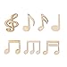 Amosfun 100 Piezas Adornos de Madera de Notas Musicales Colgante Decoración Rebanadas Scrapbooking