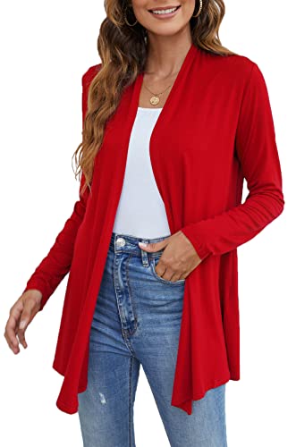 Image of Ladlop Women's Lightweight Open Front Cardigans Long Sleeve Casual Soft Drape Fall Cardigan