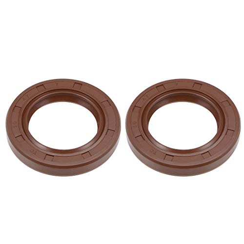 uxcell Oil Seal 30mm Inner Dia 47mm OD 7mm Thick Fluorine Rubber Double Lip Seals 2Pcs