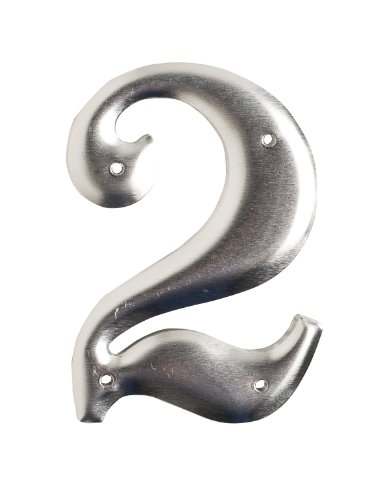 Chiffres en aluminium gaufré Brady 1600-2 hauteur 7,6 cm légende 2