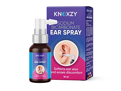 Knoxzy Sodium Bicarbonate Ear Spay Ear Wax Remover for Clogged Ear Relief and Swimmer s Ear 10ml x 1 (Package May Vary)