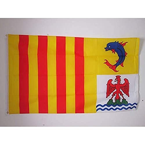 AZ FLAG, Provence-Alpes-Cote D'Azur Flag, 3x5 Ft, 100D Polyester French Region Of Paca Banner with Two Metal Grommets