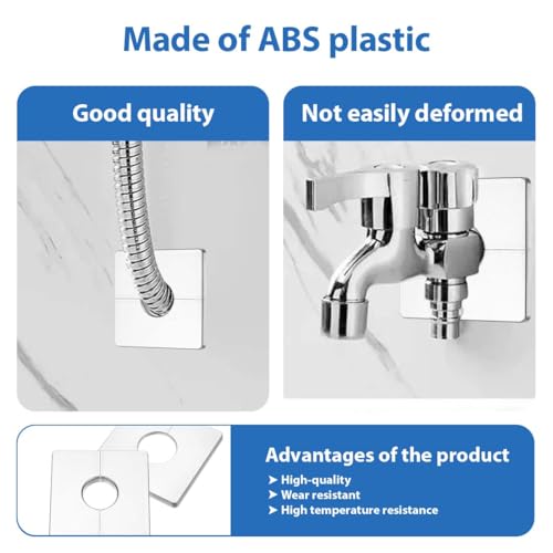 TEOZBLU 2 Stück Rohrwandabdeckungen, Wandspaltflansch, Innendurchmesser 22 mm, Wandspalt, quadratische Rosettenplatte, selbstklebende Rohrplattenabdeckungen