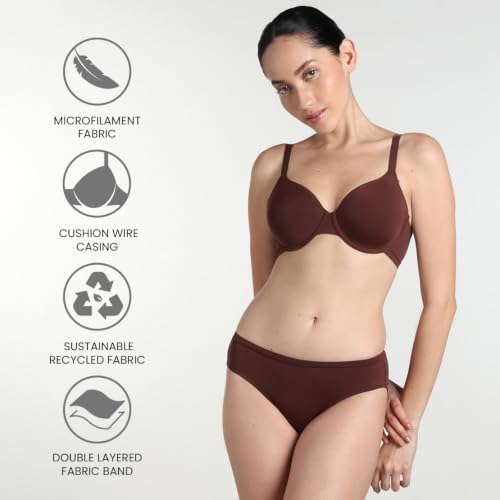 Image of Wacoal Women's Everyday Elegance|Padded|Wired|Full Cup|Everyday Wear|Smooth Finish|T-Shirt Bra