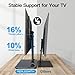 PERLESMITH Universal TV Stand Table Top TV Base for 32 to 65 inch LCD LED OLED 4K Flat Screen TVs-Height Adjustable TV Mount Stand with Tempered Glass Base,VESA 400x400mm,Holds up to 88lbs,PSTVS15
