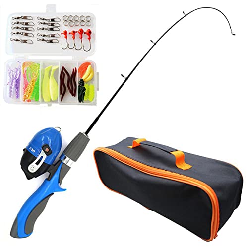Canne à pêche pour enfants kit de débutant portable 50 pièces pour éviter les nœuds