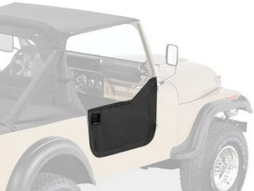 Bestop 5303801 - Media puerta de tela inferior negra para 1980-1995 CJ7Wrangler