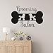 Pet Grooming Salon Sign Decalcomania della parete Teddy Poodle Dog Grooming Wall Sticker Negozio di animali Decorazione a forma di osso Vinile decorativo Murale A9 42x27cm