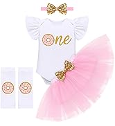 FYMNSI Baby Mädchen Geburtstags Outfit - Boho Rainbow 1. Geburtstag