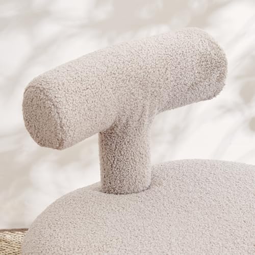 Image of Home Centre | Stallion Fabric Pouffe | Footstool for Living Room | Grey | 6 Months Warranty