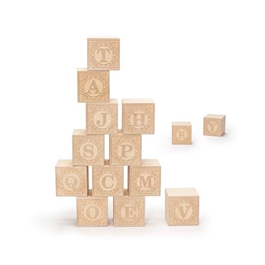 Uncle Goose Uppercase Alphablank Blocks - Made in The USA