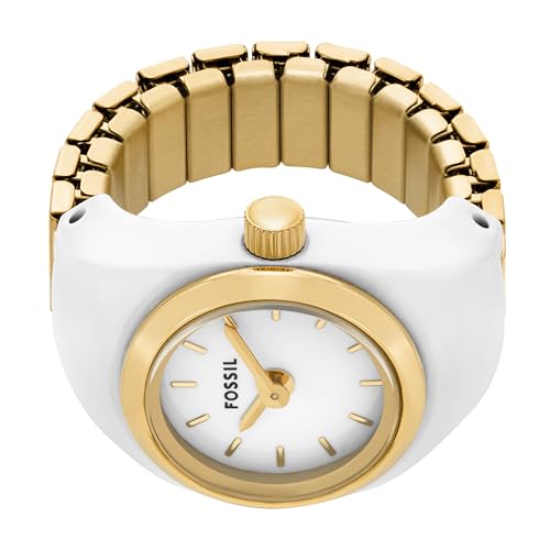 Image of Fossil Women's Watch Ring, Quartz Stainless Steel Two-Hand Ring Watch for Women