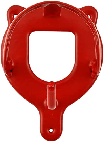 Jeffers Metal Horse Bridle Storage Bracket, Red – PVC Coated Wall Mounted Hanger for Tack Room, Stable, Barn, Trailer – Equestrian Halter, Reins, & Tack Organizer, Horse Barn Accessories