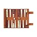 Melia Games Backgammon zum Rollen - Reise-Backgammon aus feinstem Nubuk Echt-Leder mit handgefertigten Holzspielsteinen (Whiskey)