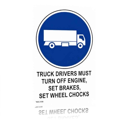 Truck Drivers Must Turn Off Engine Set Aluminum Metal Sign 8 x 12 Inch