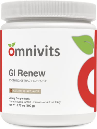 Omnivits Gi Renew Powder | Gut Health | Slippery Elm, Cat's Claw, Licorice, Marshmallow | Natural Chai Flavor | 6.77Oz (14 Serving #TOP25