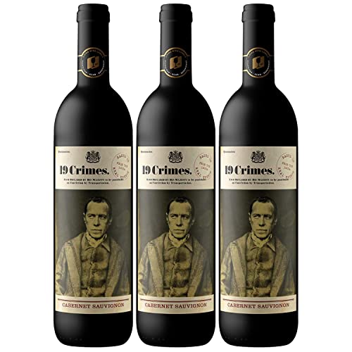 19 Crimes Cabernet Sauvignon Rotwein Wein Trocken Australien I Visando Paket (3 x 0,75l) Cover