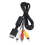 1.8m RCA AV Sound Video Audio TV Monitor Wire Lead Cable for Playstation 2 (PS2)