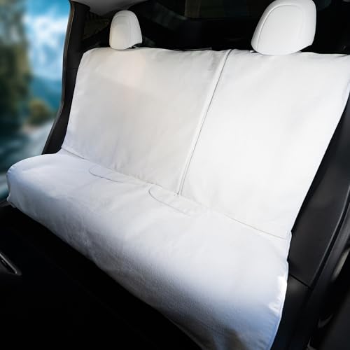 Barkglo Upgraded for Tesla Model Y Juniper Rear Seat Cover Towel Waterproof Seat Protector Seatcovers Pet and Chlid Liner Sweetproof Non-Slip Seat Mats for Tesla Accessories 2026