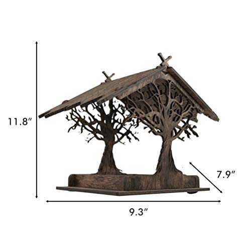 Chiyyak Casetta per uccelli, in legno, per uccelli...