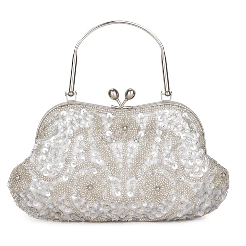 Image of UBORSE 1920s Vintage Clutch Purse Beaded Evening Bag for Women Formal Bridal Sequin Handbag Clutch for Wedding /Prom /Cocktail | 1920s