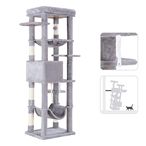 Árbol para gatos grande 69 in con perchero cómodo miniatura 7