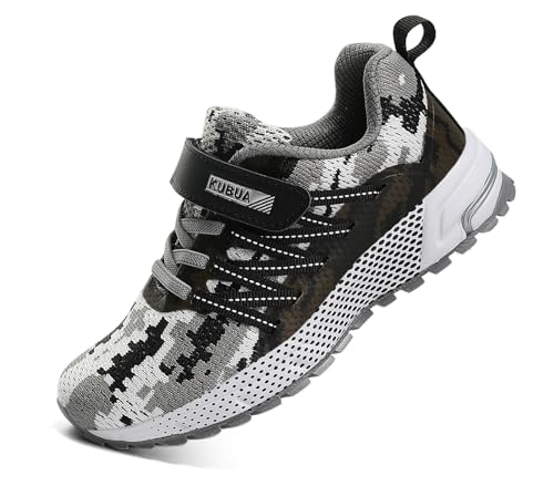 KUBUA Kids Sneakers for Boys Girls Running Tennis Shoes Lightweight Breathable Sport Athletic