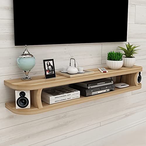 Meuble TV flottant avec porte et étagère murale design pour salon moderne
