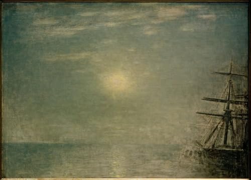 Peinture moderne Soleil de Vilhelm Hammershoi pour habiller un mur vide de salon 60x90