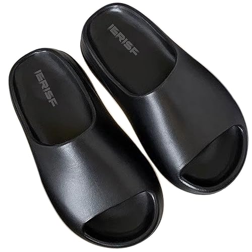 Image of Kids Lightweight Soft EVA Non-Slip Slides Slippers Open Toe Comfy Sandals for Toddler Boys Girls Children Bathroom Shower Summer Pool Beach Slippers