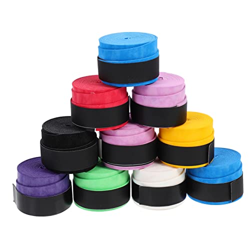 UKCOCO 12Pcs Slip Tennis Racket Overgrips Comfortable Tape for Sweat Absorption Sports Accessory for Badminton Tennis Rackets Mix for Enhanced Control