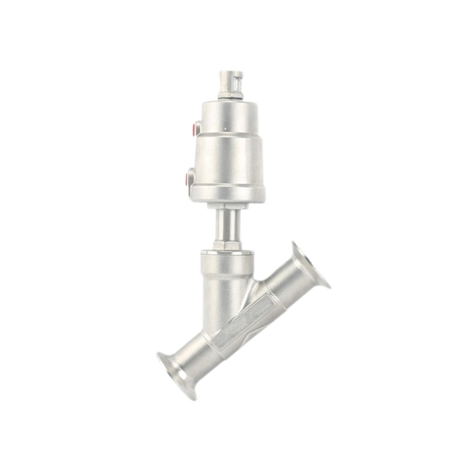 1 valvola angolare pneumatica a montaggio rapido in acciaio inossidabile 304 da 1/2'', 16 bar, con guarnizione in PTFE(Single Acting)